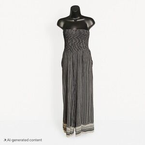 Peyton Jensen Women's‎ Black and White Sleeveless Jumpsuit Size Small Bohemian